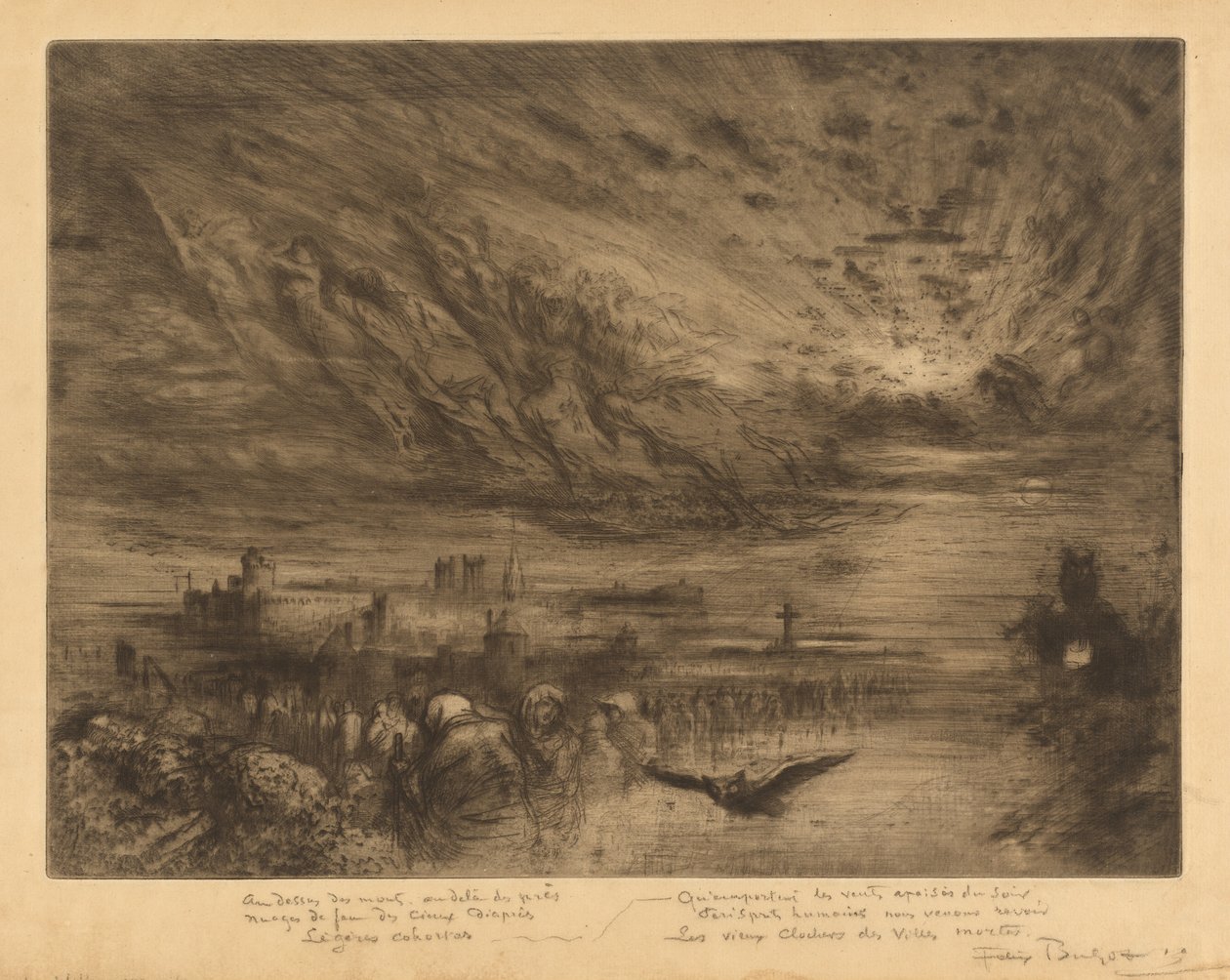 De geesten van de dode steden door Felix Hilaire Buhot