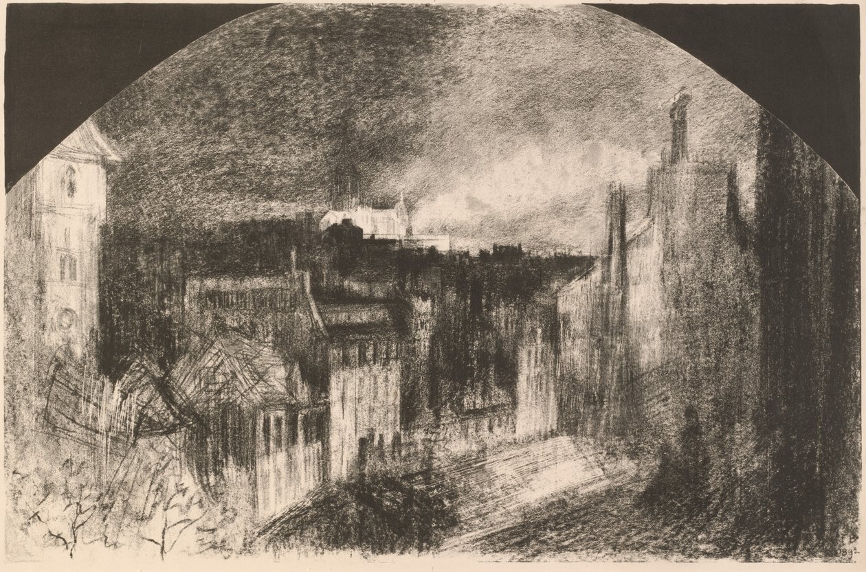 Montmartre op 14 juli Bastille Dag in Montmartre, 1892 door Felix Hilaire Buhot