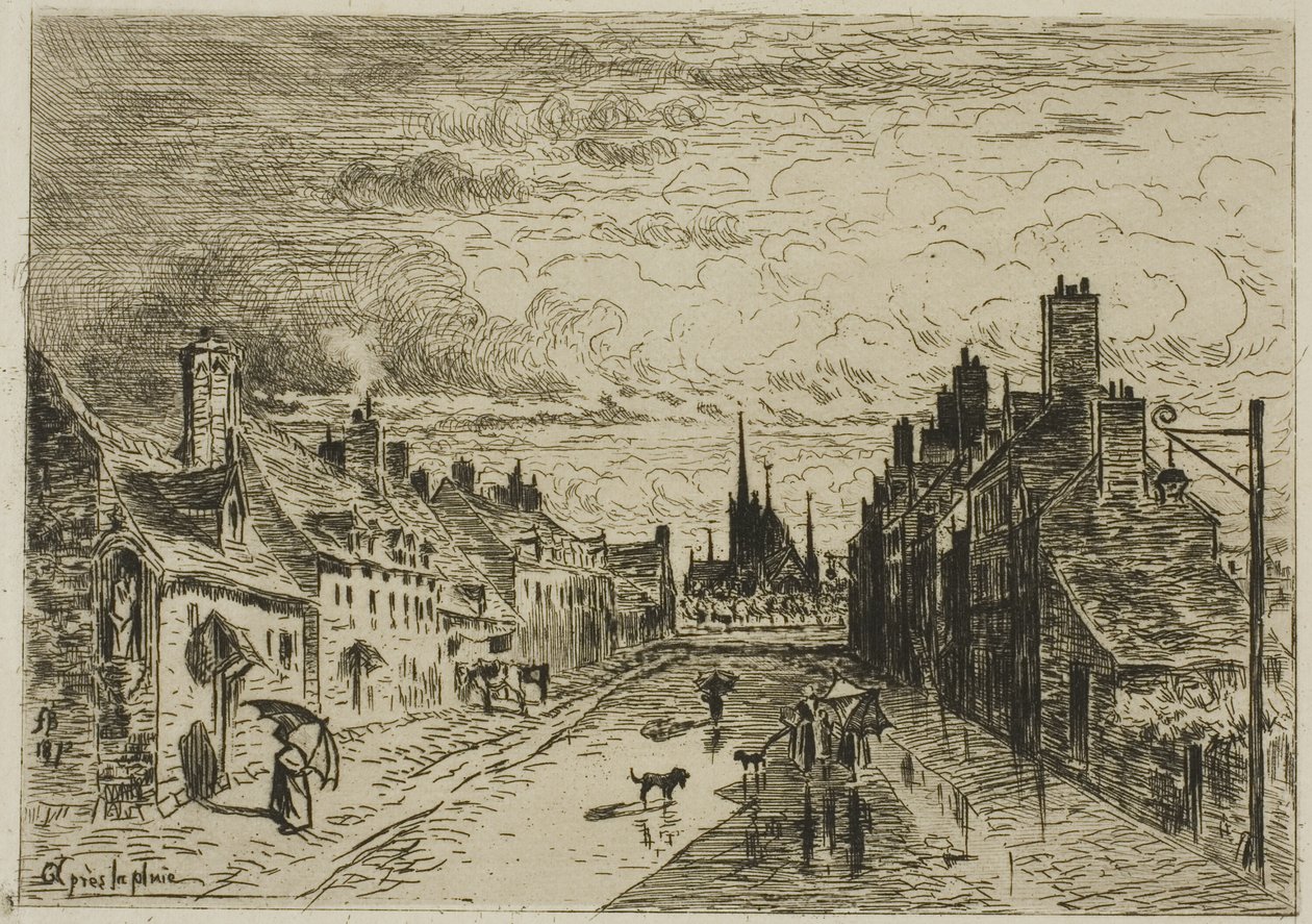 Mijn kleine stad door Felix Hilaire Buhot