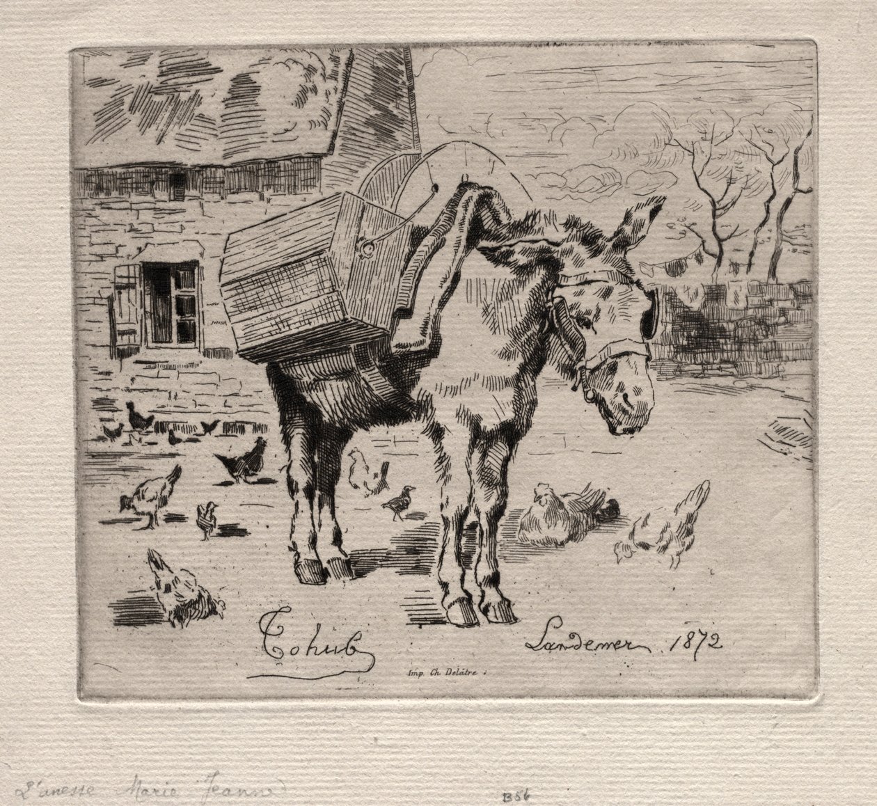 De Muilezel, Marie-Jeanne, 1872 door Felix Hilaire Buhot