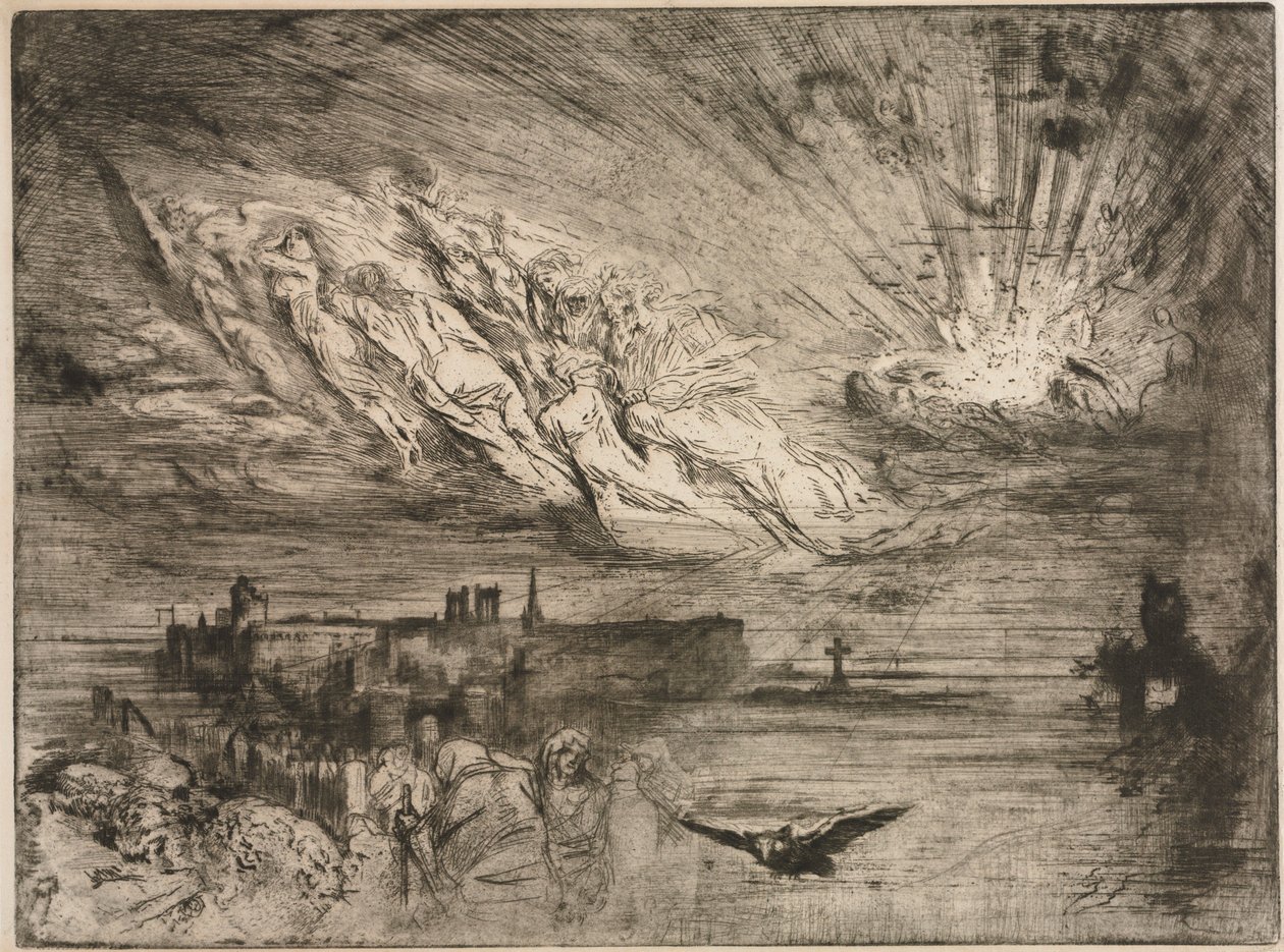 De geesten uit de steden van de doden, 1885 door Felix Hilaire Buhot