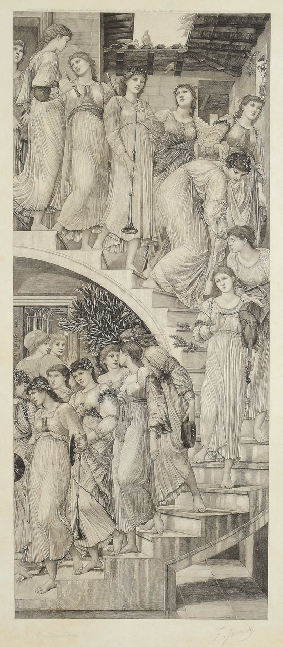 De gouden trappen, naar Sir Edward Coley Burne-Jones door Felix Jasinski
