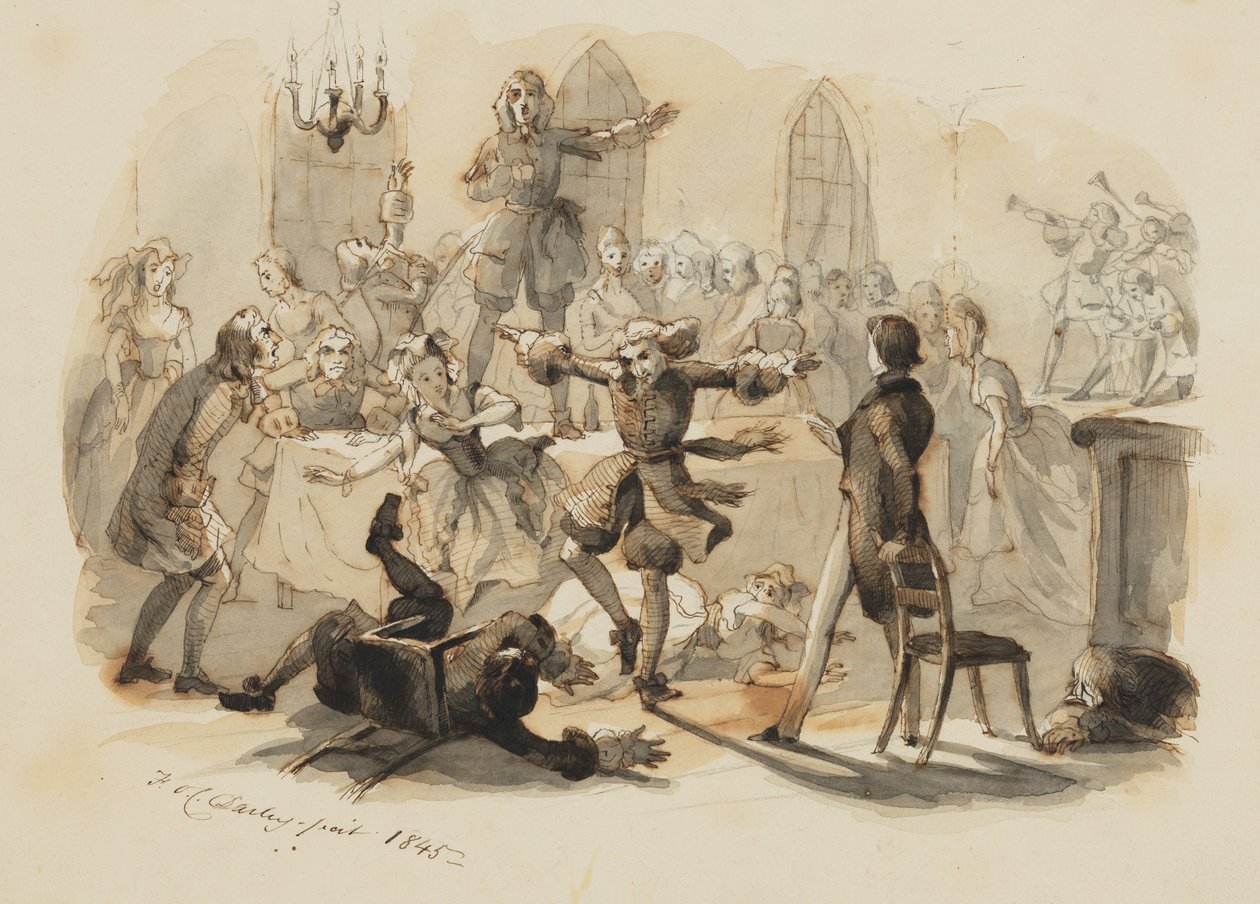Een luidruchtig feest door Felix Octavius Carr Darley