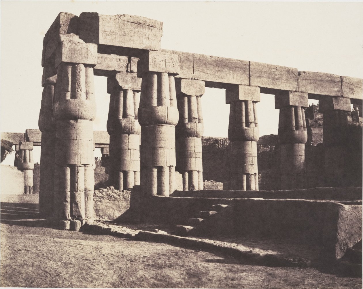 Luxor (Thebe), latere bouw - galerijen - parallellen door Félix Teynard