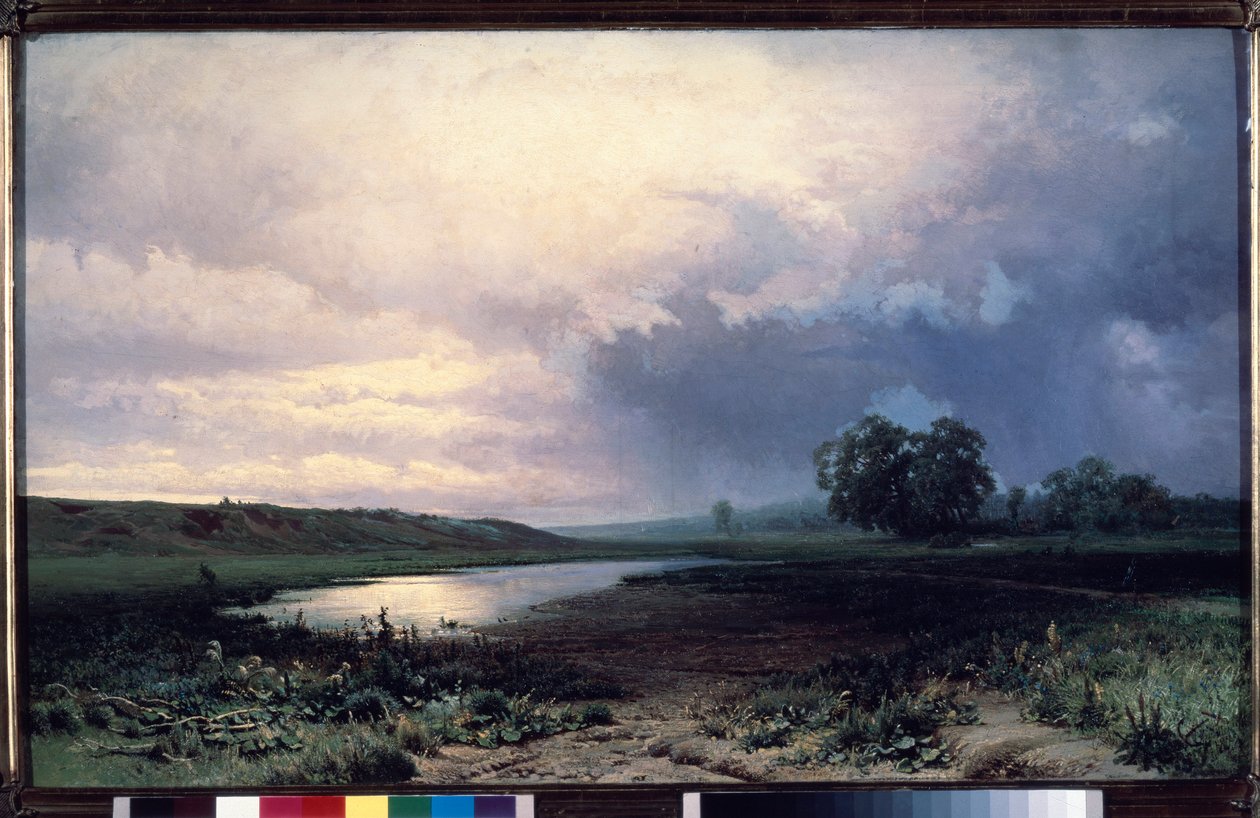 Overstroomde weide door Feodor Alexandrovich Vassiliev