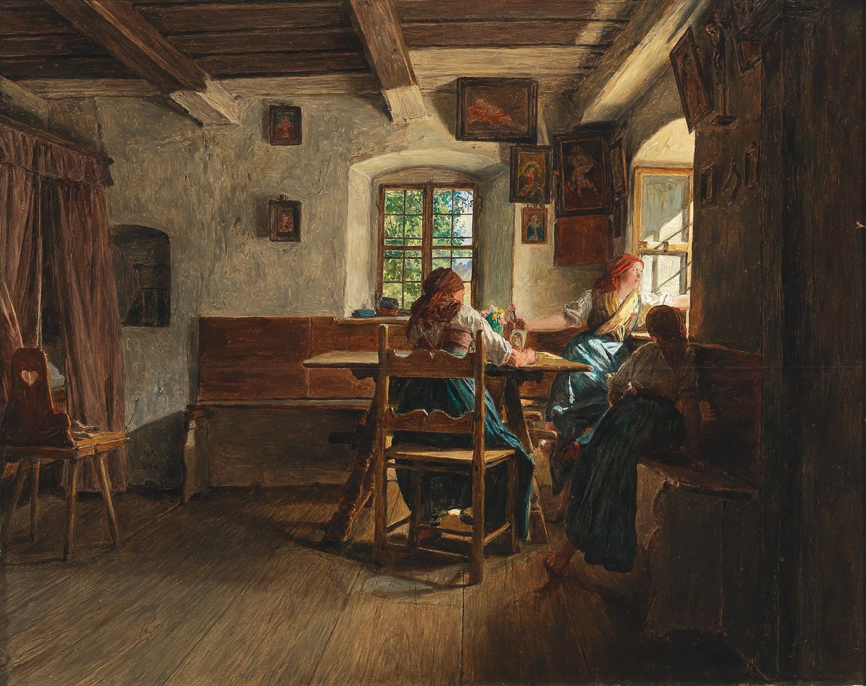 Het afscheid door Ferdinand Georg Waldmuller