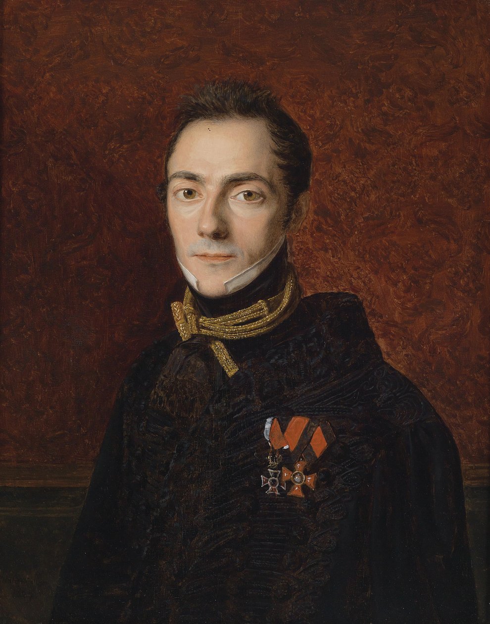 Portret van een graaf door Ferdinand Georg Waldmuller