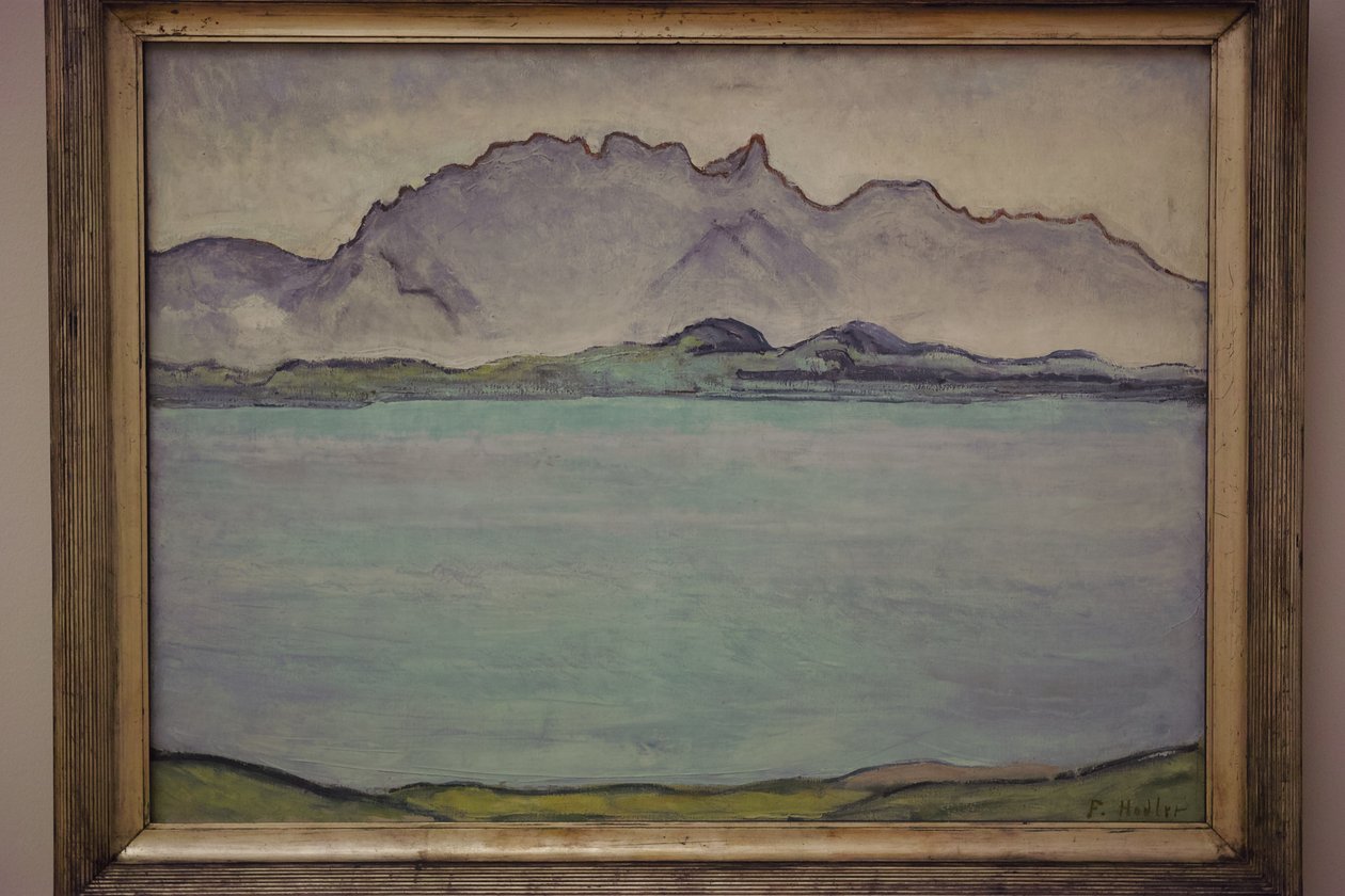 Thunersee met Stockhornketen door Ferdinand Hodler