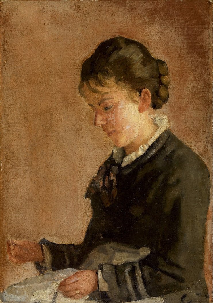 Portret van juffrouw Lina Kyburz door Ferdinand Hodler