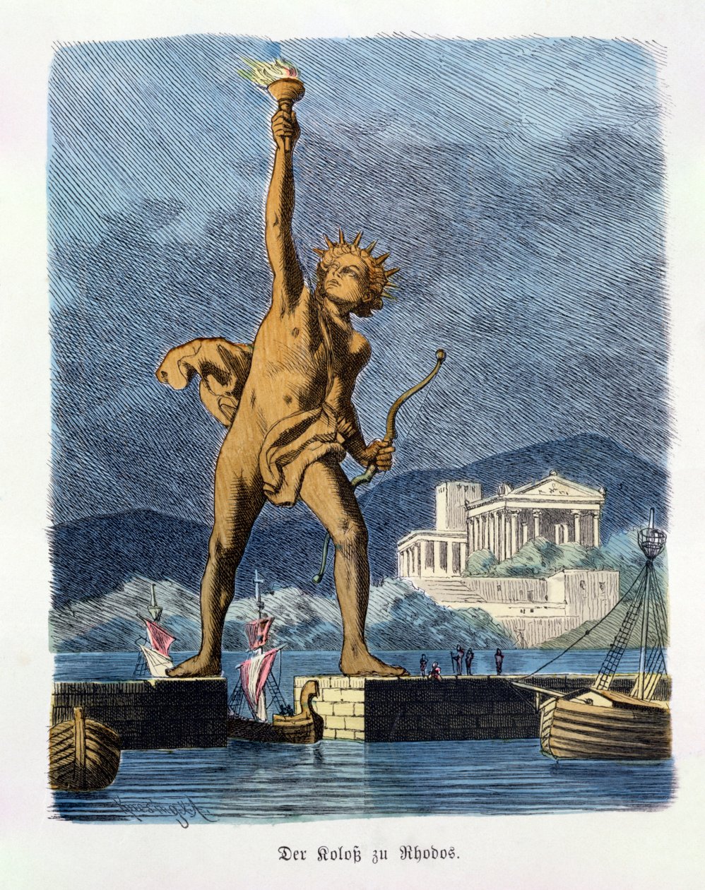 De Kolossus van Rhodos, uit een serie van de 