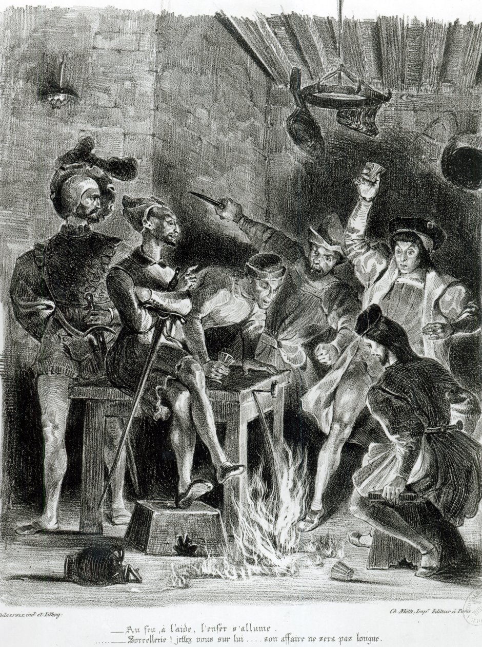 Mephistopheles en de drinkgezellen, uit Goethe