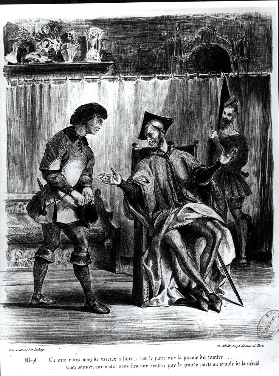 Mephistopheles en de leerling, uit Goethe