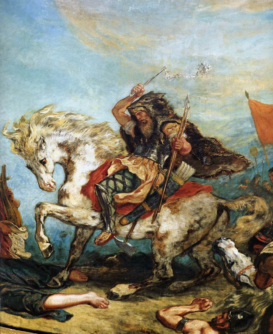 Victor Delacroix Attila fragment door Ferdinand Victor Eugene Delacroix