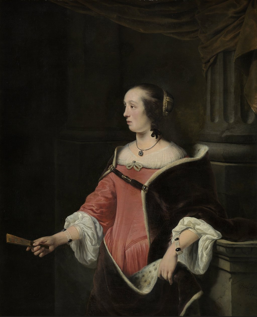 Portret van een vrouw door Ferdinand Bol