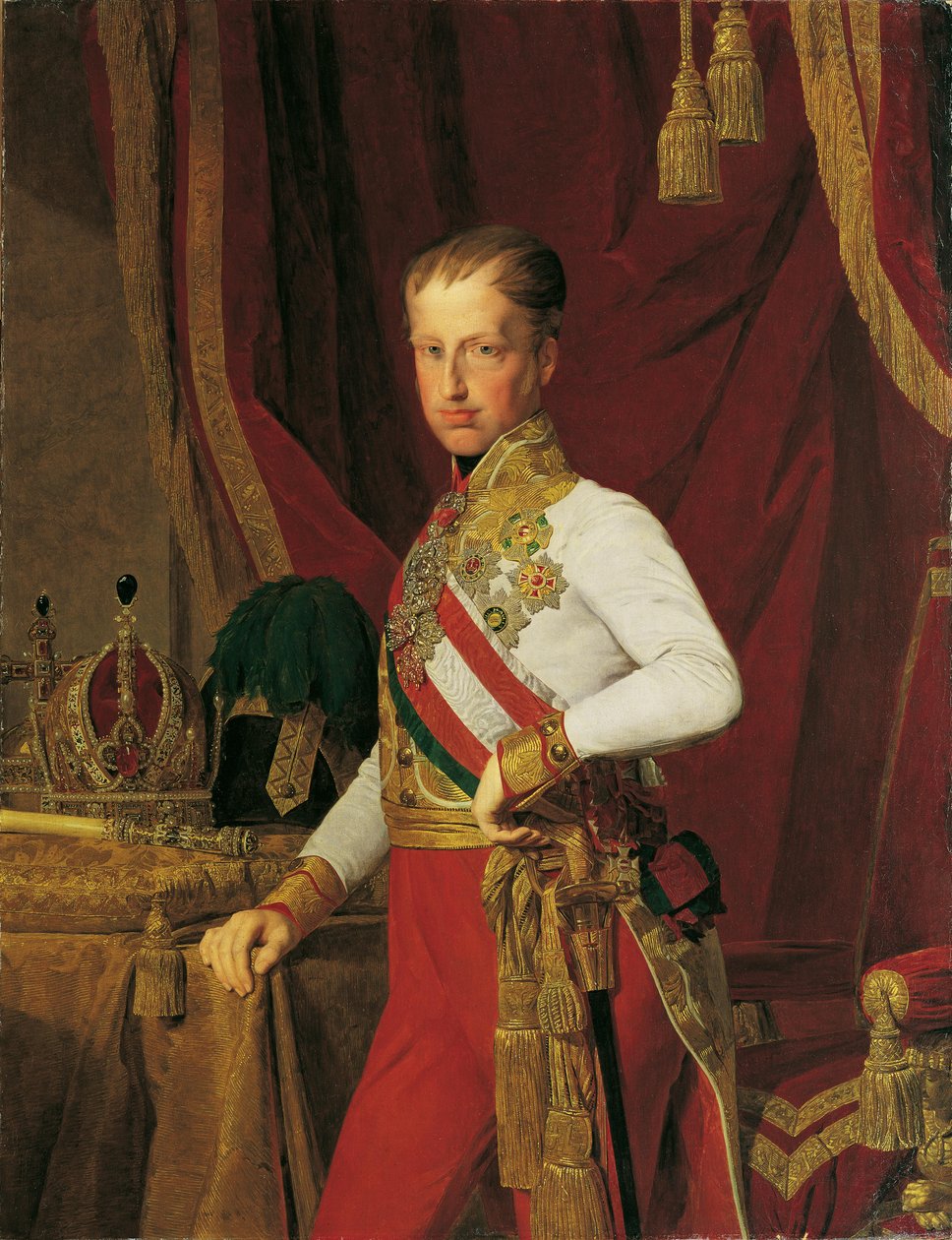 Keizer Ferdinand I van Oostenrijk door Ferdinand Georg Waldmüller