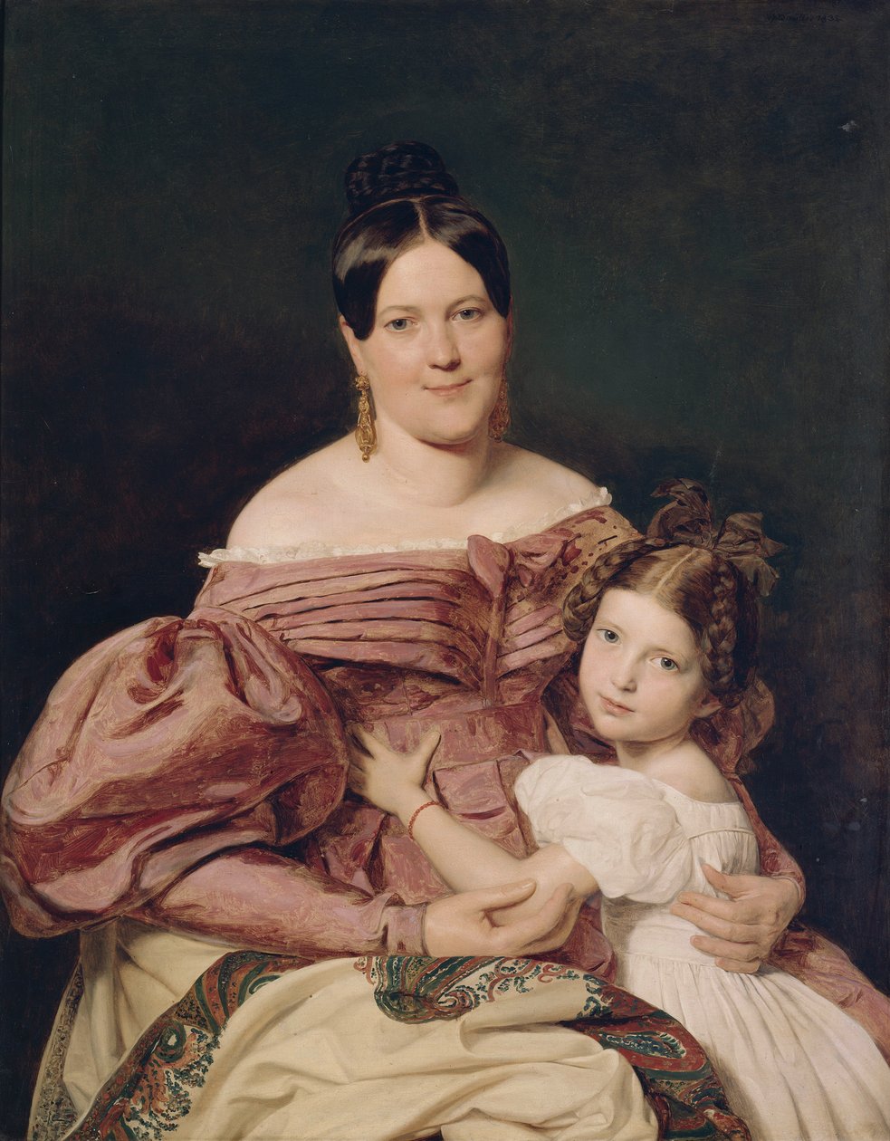 Moeder en kind door Ferdinand Georg Waldmüller