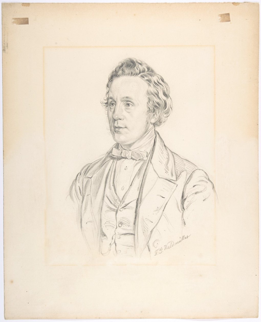 Portret van Franz Jauner (Wenen 1832–1900 Wenen), theaterregisseur en acteur in Wenen door Ferdinand Georg Waldmüller