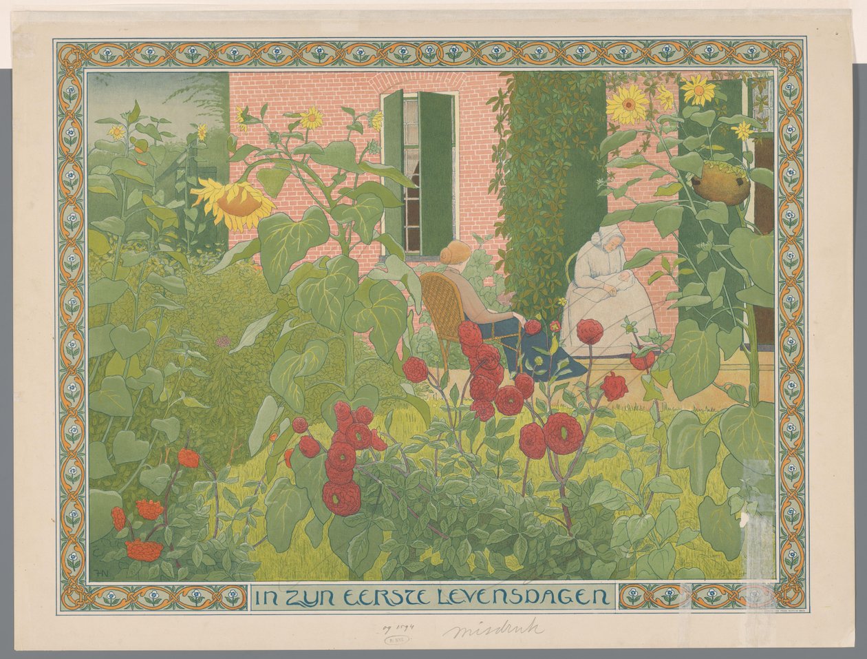 Twee vrouwen met baby door Ferdinand Hart Nibbrig