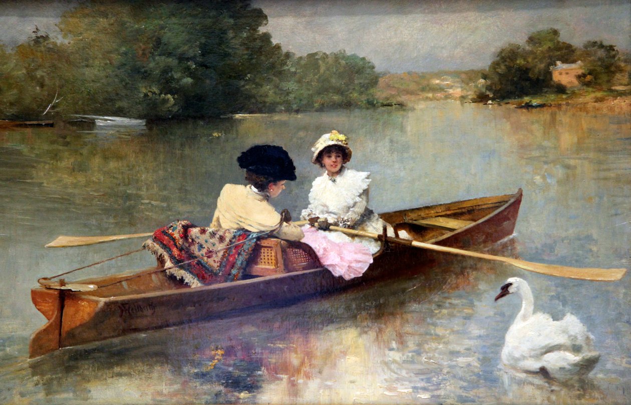 Varen op de Seine door Ferdinand Heilbuth