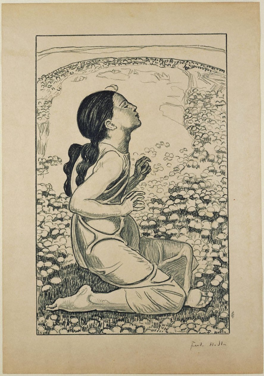 De lente (Spring) door Ferdinand Hodler
