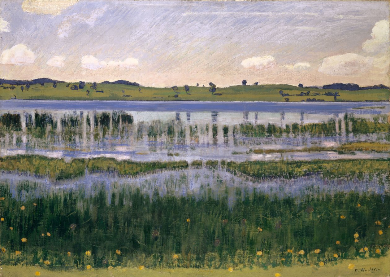 Meer Burgäschi bij Langenthal, ca 1901 door Ferdinand Hodler