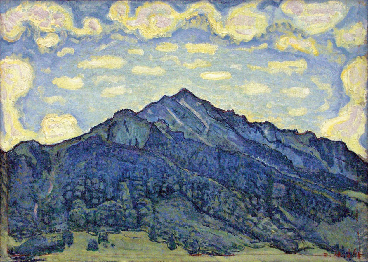 Landschap van de Zwitserse Alpen door Ferdinand Hodler
