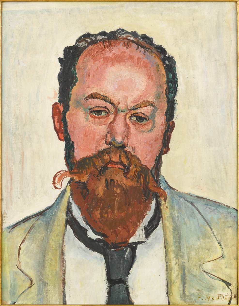 Portret van Mathias Morhardt 1863-1939, 1913 door Ferdinand Hodler