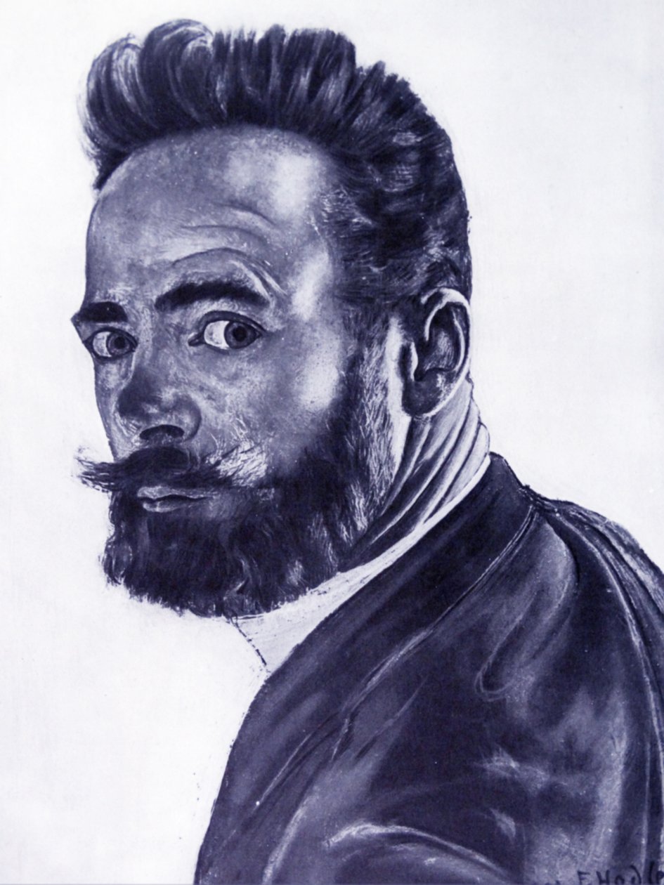 Zelfportret, 1891 door Ferdinand Hodler