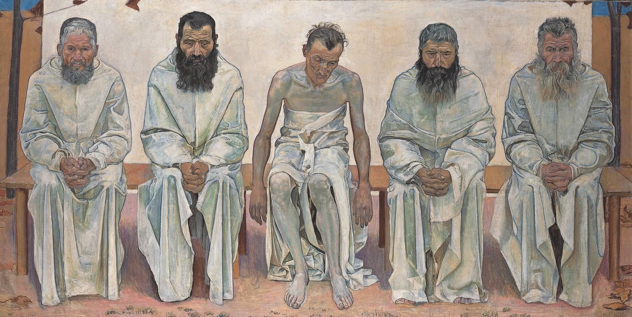 De levensmoeë door Ferdinand Hodler