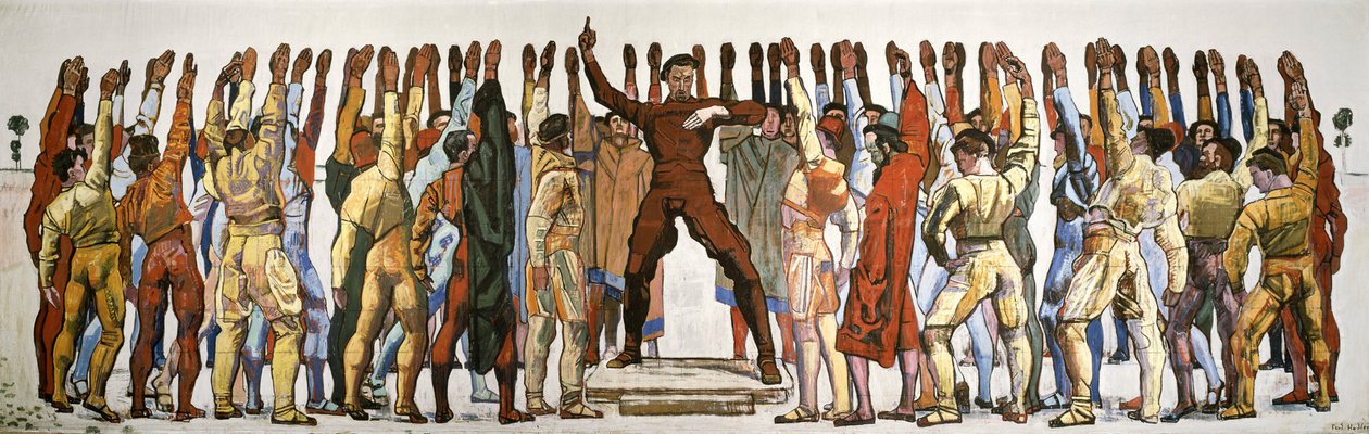 Eenstemmigheid (De eed). Tweede versie door Hodler, Ferdinand (1853-1918) door Ferdinand Hodler