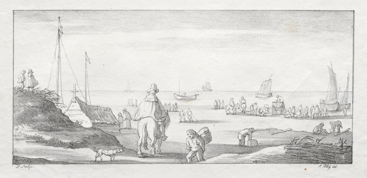 Langs een Nederlandse kust door Ferdinand I Piloty