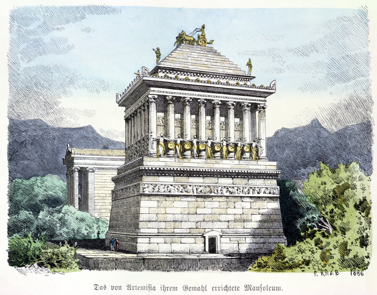 Het mausoleum van Halicarnassus, uit een serie van de 