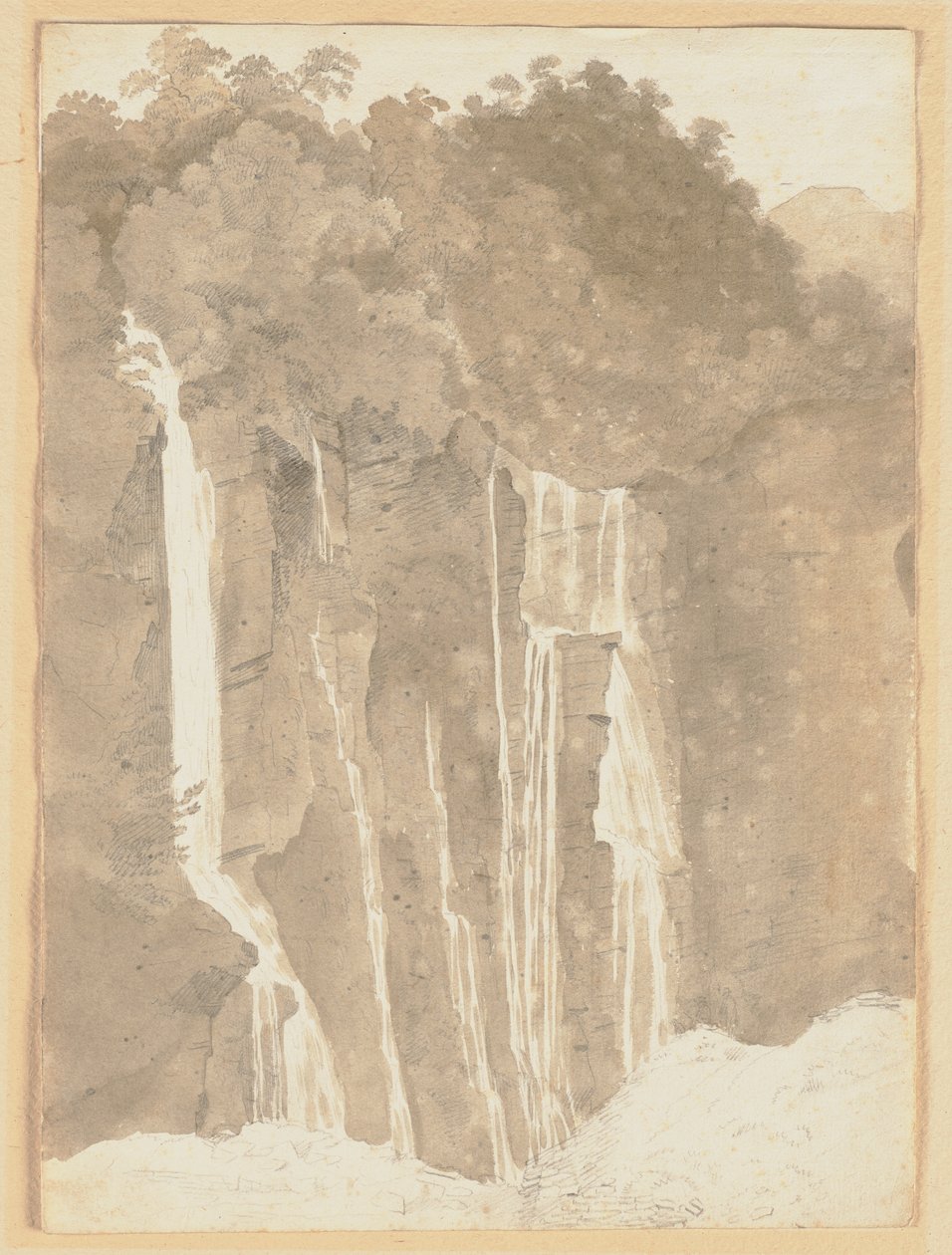 Waterval door Ferdinand Kobell