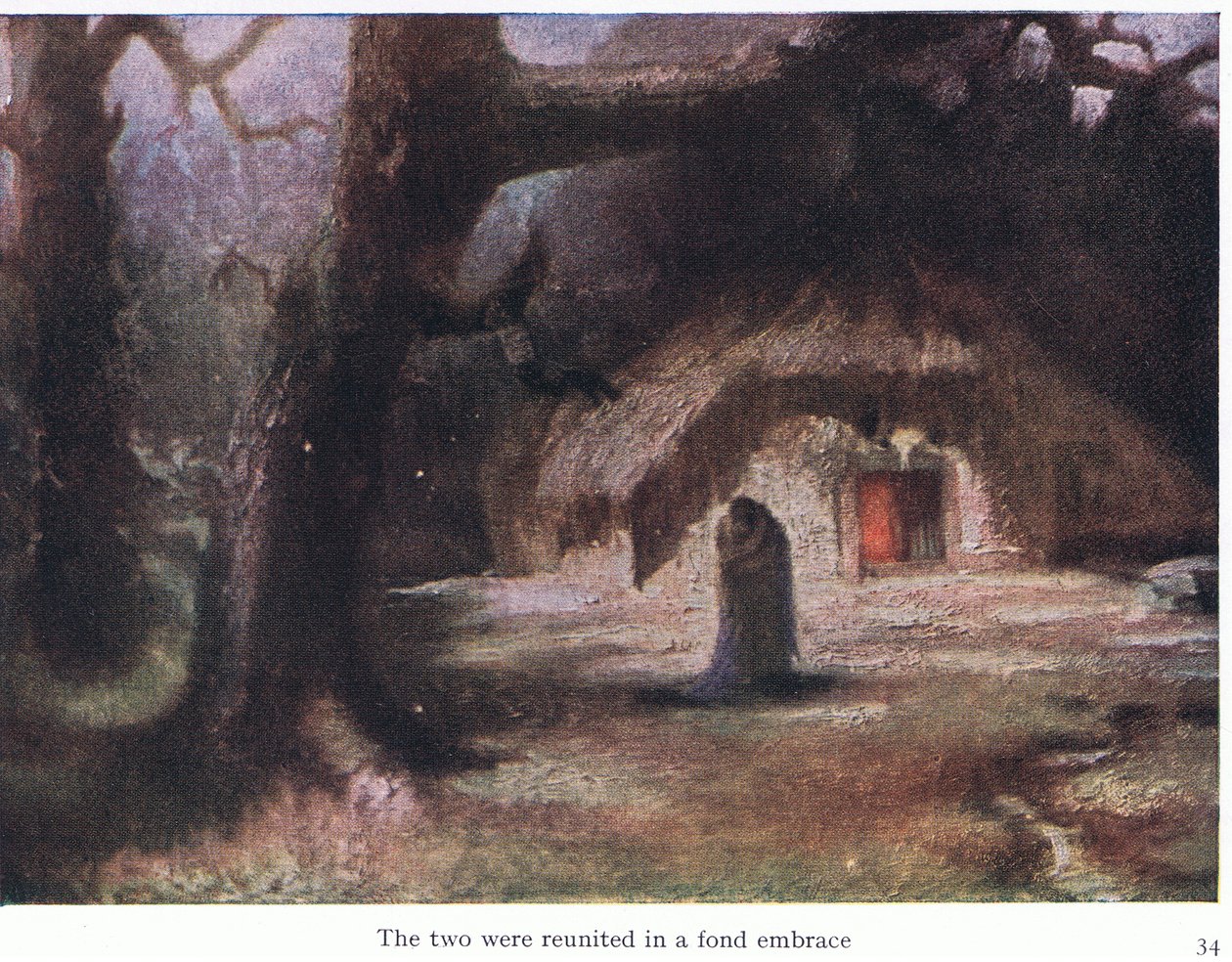De twee werden herenigd in een innige omhelzing, illustratie uit The Stories of Wagners Operas, uitgegeven door George Harrap & Co Ltd 1932 door Ferdinand Lecke