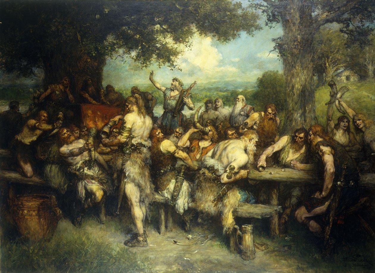 Een Vikingviering, 1925 door Ferdinand Leeke