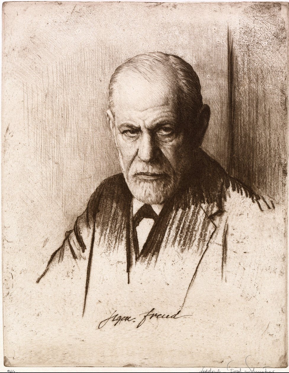 Portret van Sigmund Freud door Ferdinand Schmutzer