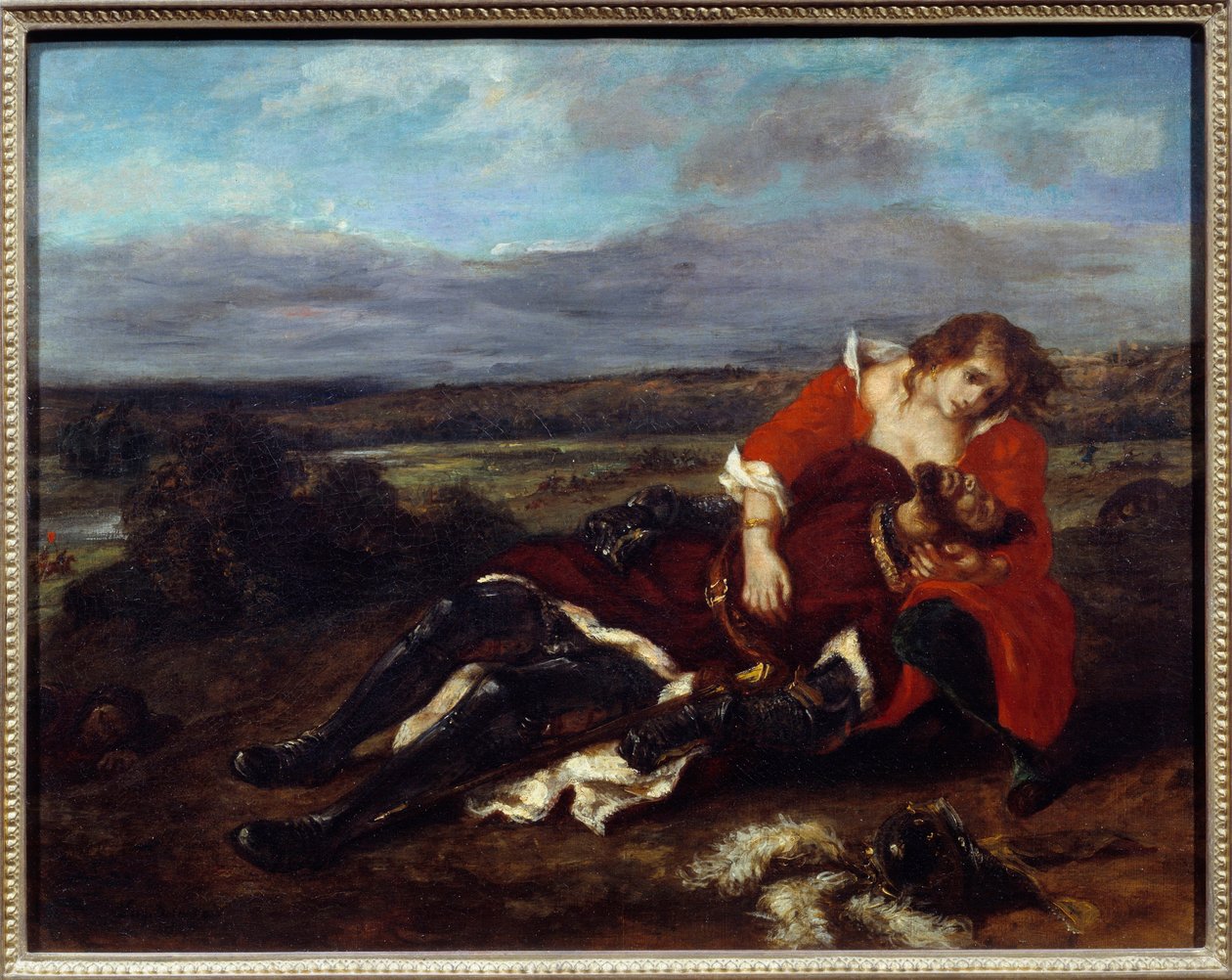De dood van Lara door Ferdinand Victor Eugene Delacroix