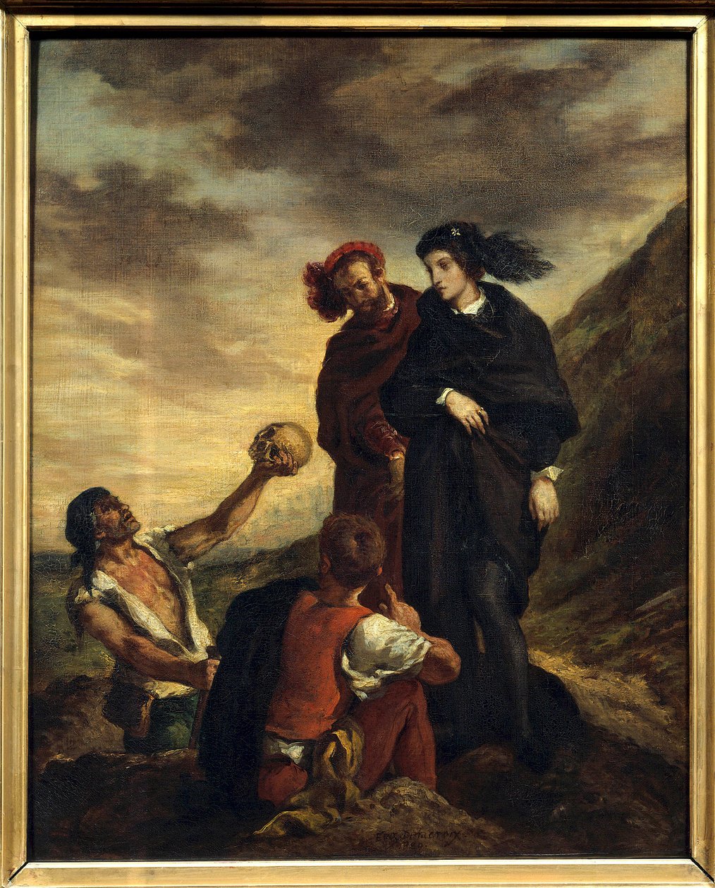 Hamlet en Horatio op het kerkhof, Illustratie voor Act V van William Shakespeare