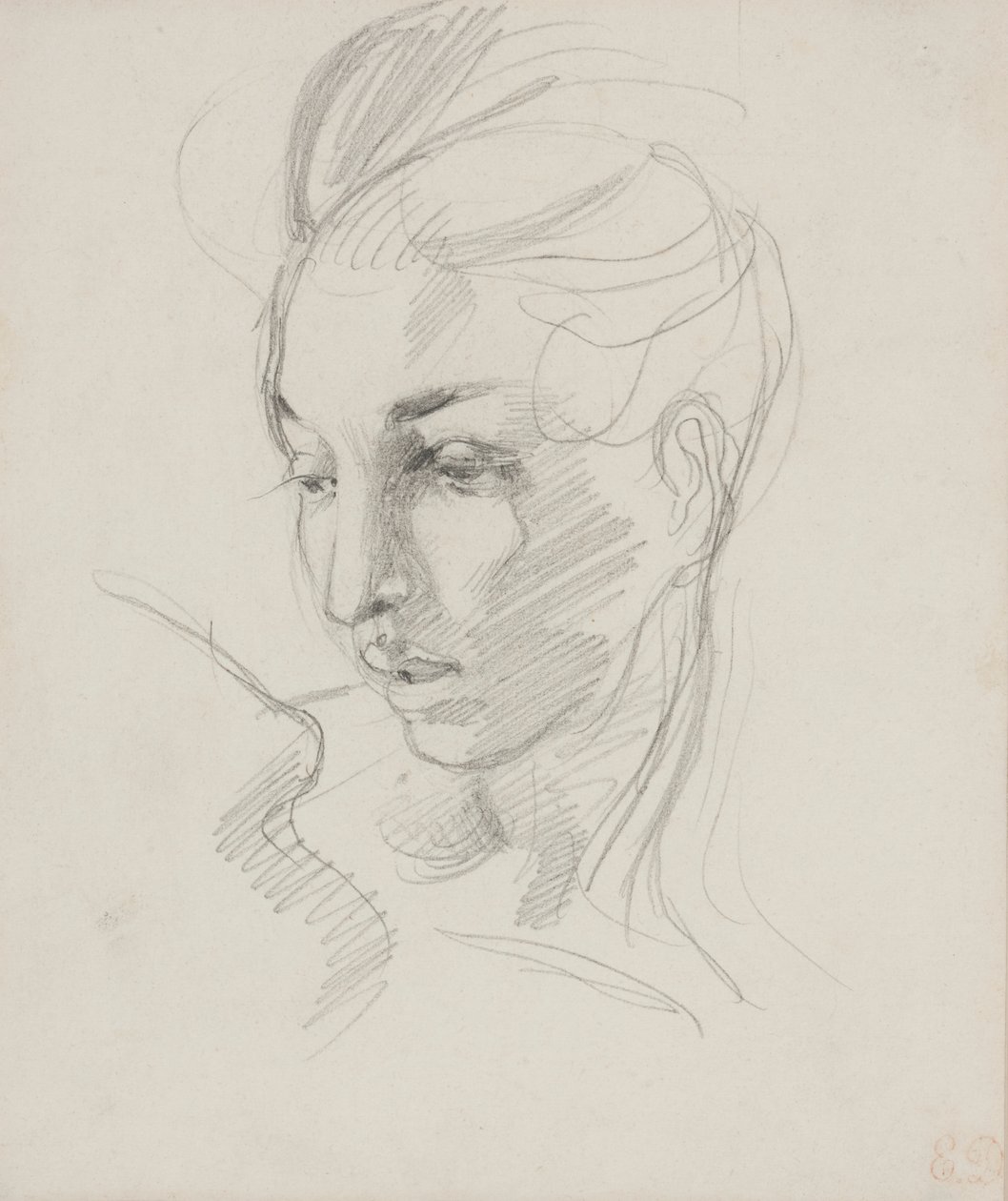Hoofd van Vrijheid door Ferdinand Victor Eugene Delacroix