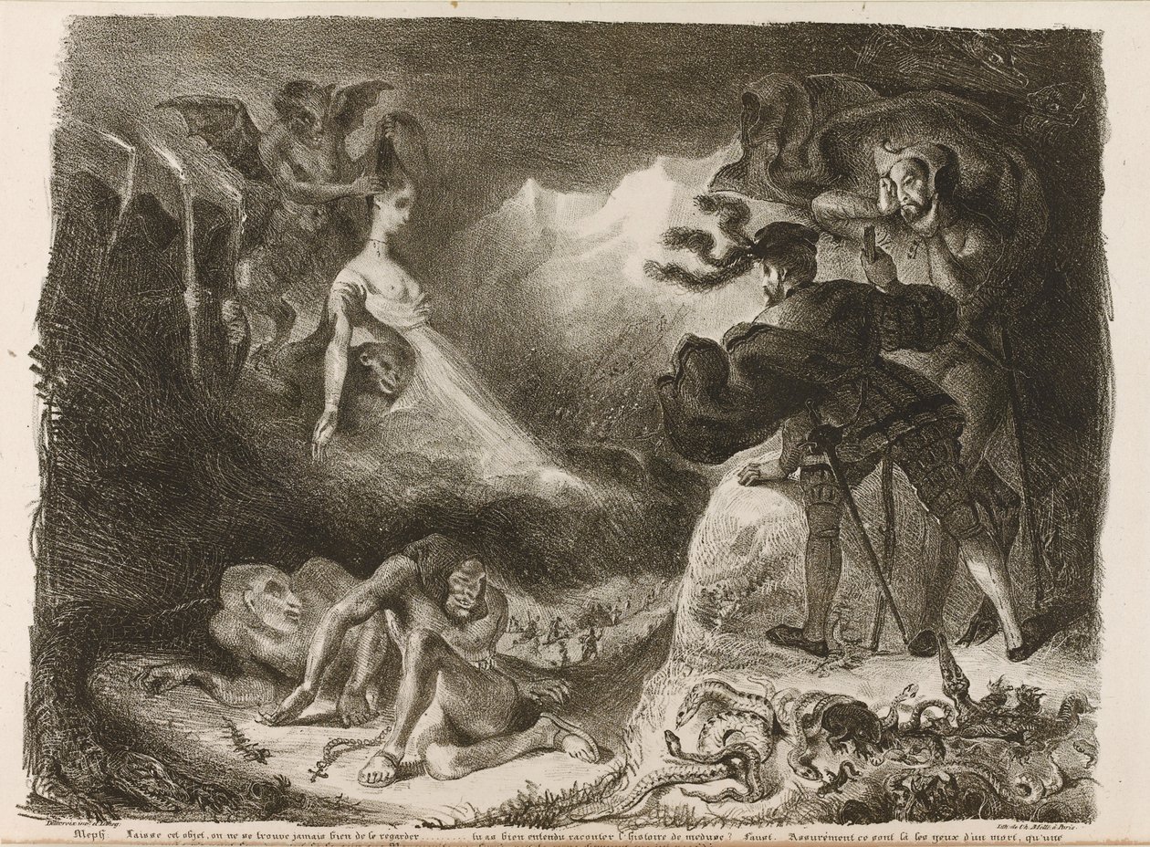Illustratie bij Goethes Faust, 1828 door Ferdinand Victor Eugene Delacroix
