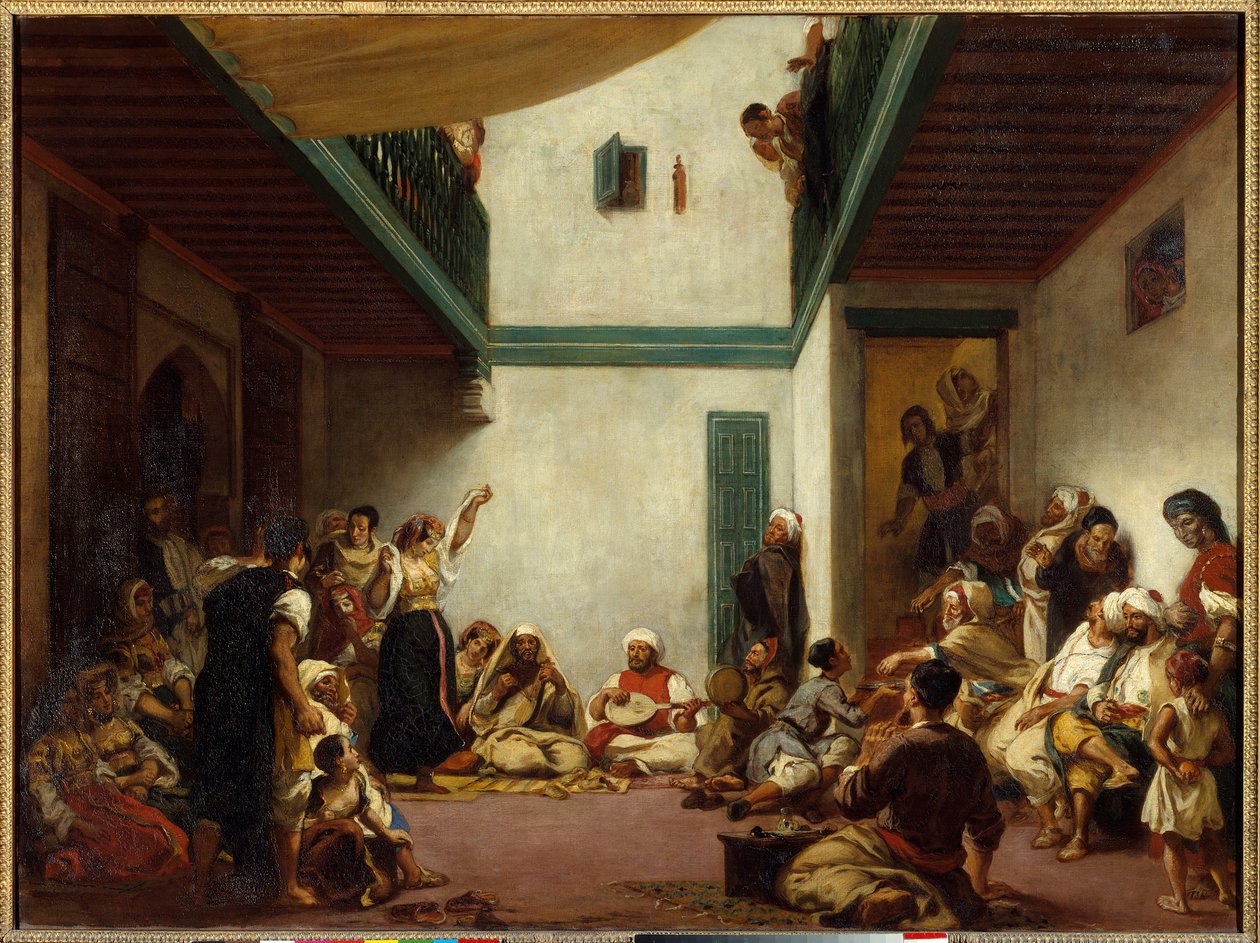 Joodse bruiloft in Marokko door Ferdinand Victor Eugene Delacroix