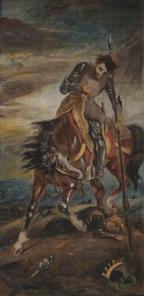 Koning Rodrigo door Ferdinand Victor Eugene Delacroix