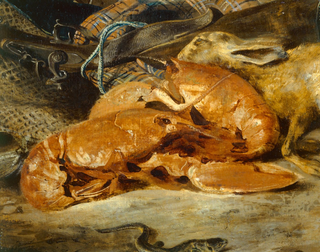Nature morte au homard - stilleven met kreeft ... door Ferdinand Victor Eugene Delacroix