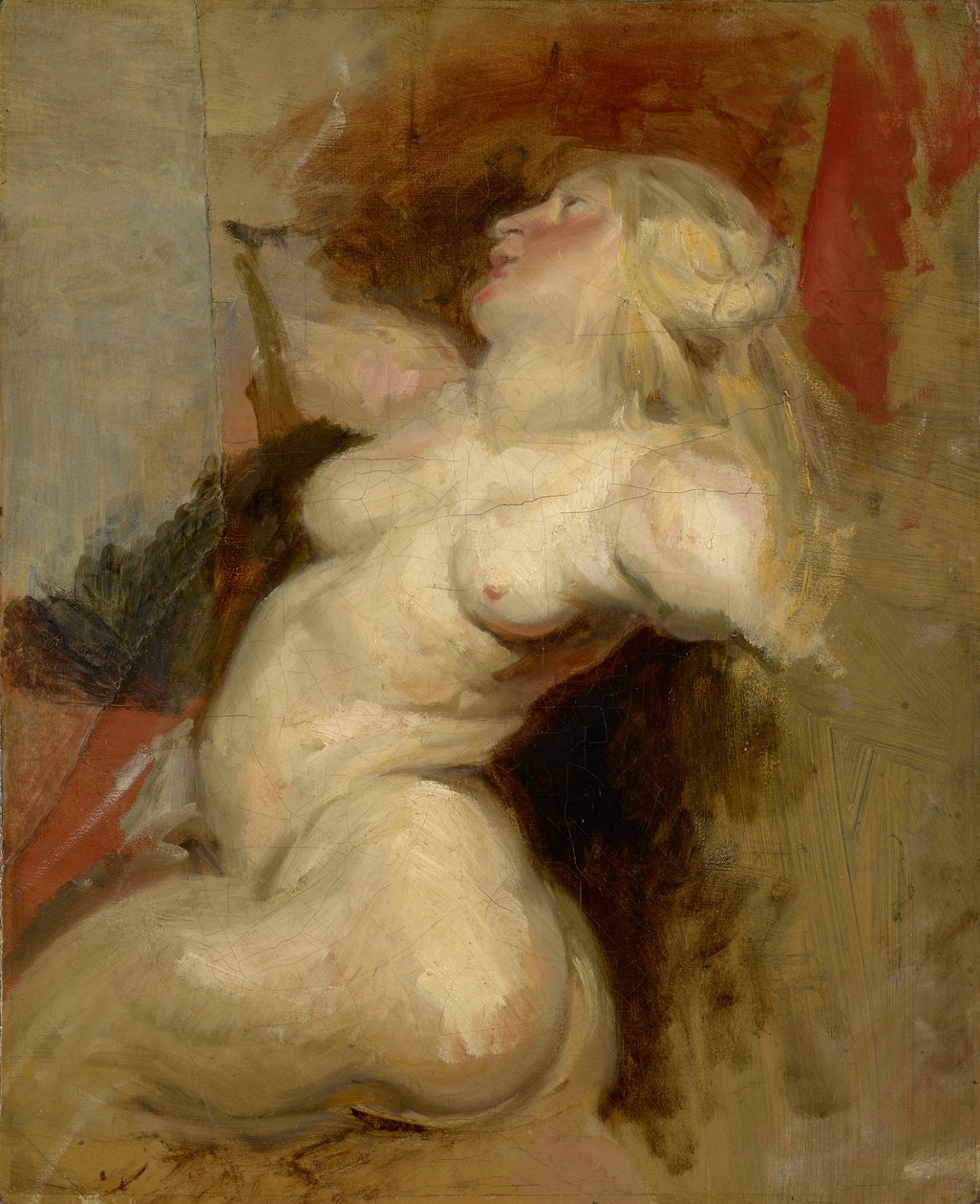 Nereïde (kopie naar Rubens) door Ferdinand Victor Eugene Delacroix