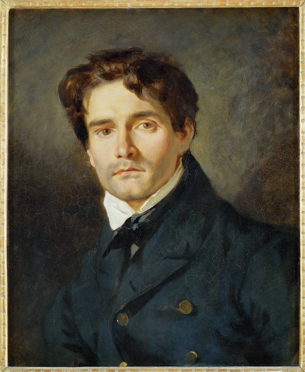 Portret Leon Riesener ... door Ferdinand Victor Eugene Delacroix