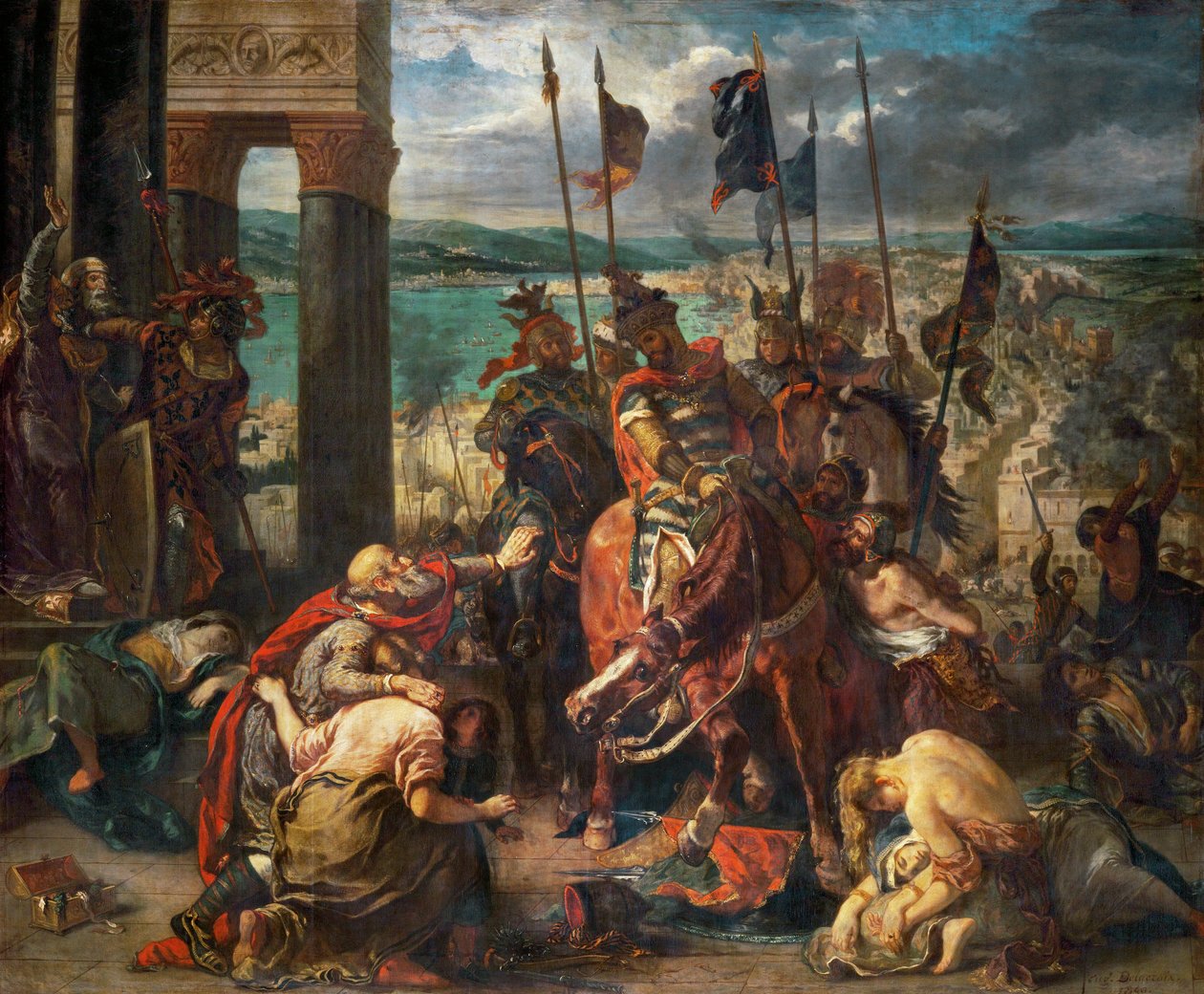 Inname van Constantinopel door de kruisvaarders - ... door Ferdinand Victor Eugene Delacroix