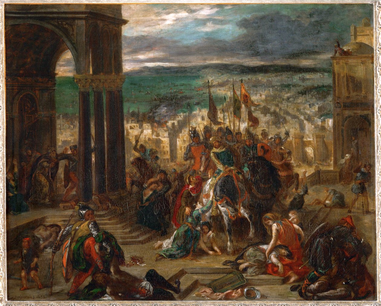 Prise de Constantinople par les Croises, Constantinopel ingenomen door de kruisvaarders ... door Ferdinand Victor Eugene Delacroix