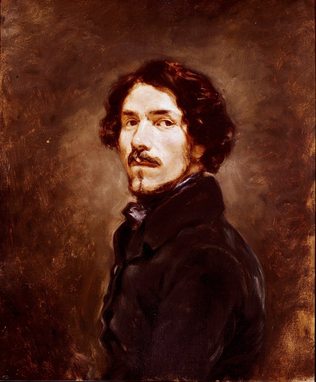 Zelfportret op 44-jarige leeftijd door Ferdinand Victor Eugene Delacroix