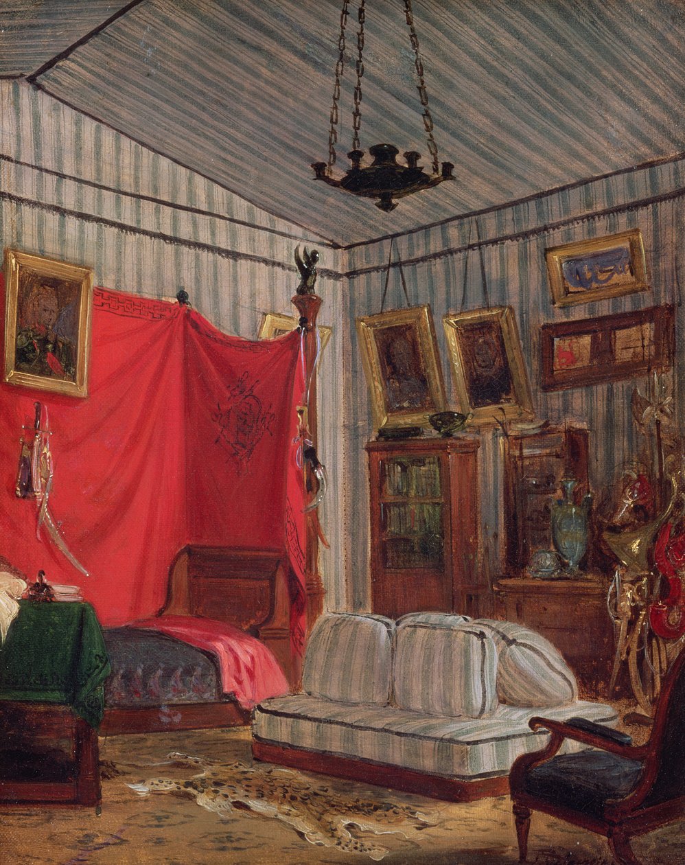Het appartement van Graaf de Mornay, rue de Verneuil, Parijs (studie), 1833 door Ferdinand Victor Eugene Delacroix