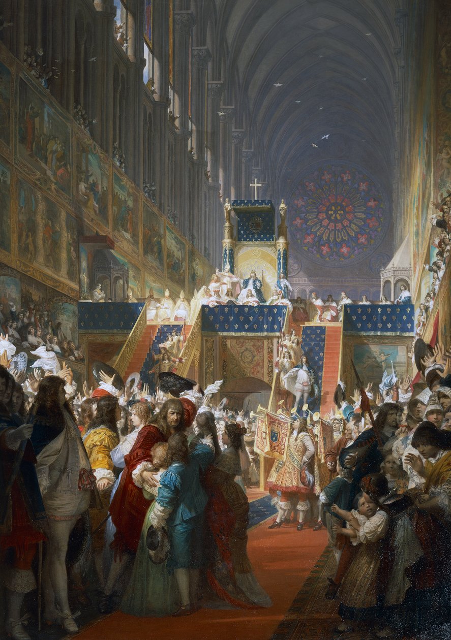 Lodewijk XIV van Frankrijk ontvangt vertegenwoordigers van de sociale klassen in Parijs door Ferdinand the Elder Piloty